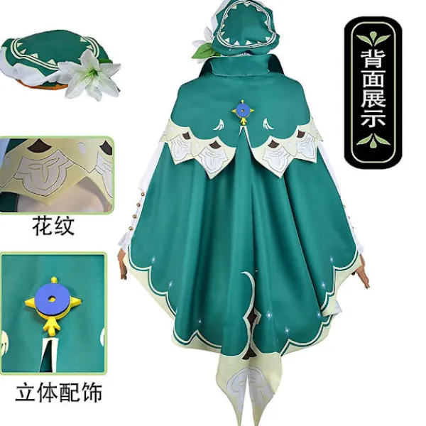 Game Genshin Impact Venti Cosplay Dräkt Outfit Anime Cosplay Halloween Kostymer Dam Venti Kostym Full Set Uniform XL> Dräkter