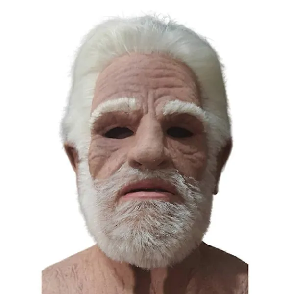 FMYSJ Gammal Man Ansiktsmask Latex Realistisk Mask, Halloween Krypande Rynka Gammal Person Mask Huvudbonad Hjälm Vuxen Maskeradklädsel Kostym Rekvisita (FMY) | Fyndiq> Masker