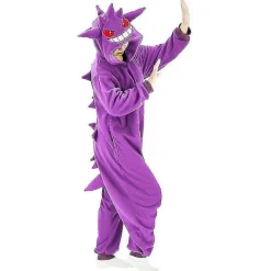 Gengar Dräkt Heldress Pyjamas Halloween Jul One Piece Kigurumi för Män Kvinnor - WELLNGS XL> Dräkter