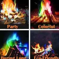 50g~750g Magiska Neon Flamfärgförändrande Mystisk Eld Bonfire Pulver Eldstad><noscript><img width=