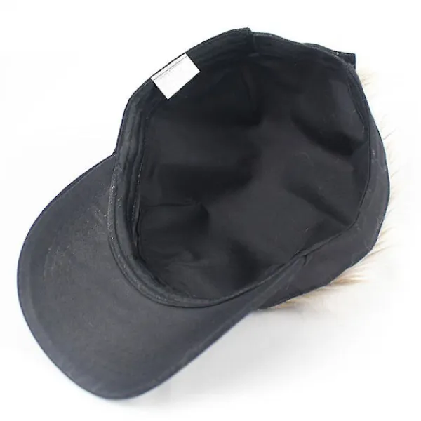 Golf Baseball Cap Med Falskt Hår Cap Solskärm Roliga Toupee Hattar Herr Spikade Green> Huvudbonader
