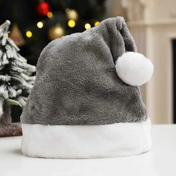 Vett (Grå) Festlig Julhatt Flerfärgad Hudvänlig Unisex> Huvudbonader