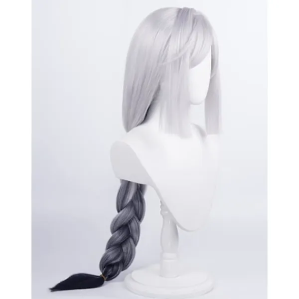 FMYSJ Grå Hästsvans Värmebeständig Peruk För Cosplay Anime Shenhe Peruker Halloween Kostym Peruker Grå - (FMY)> Peruker