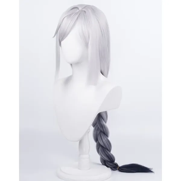 FMYSJ Grå Hästsvans Värmebeständig Peruk För Cosplay Anime Shenhe Peruker Halloween Kostym Peruker Grå - (FMY)> Peruker