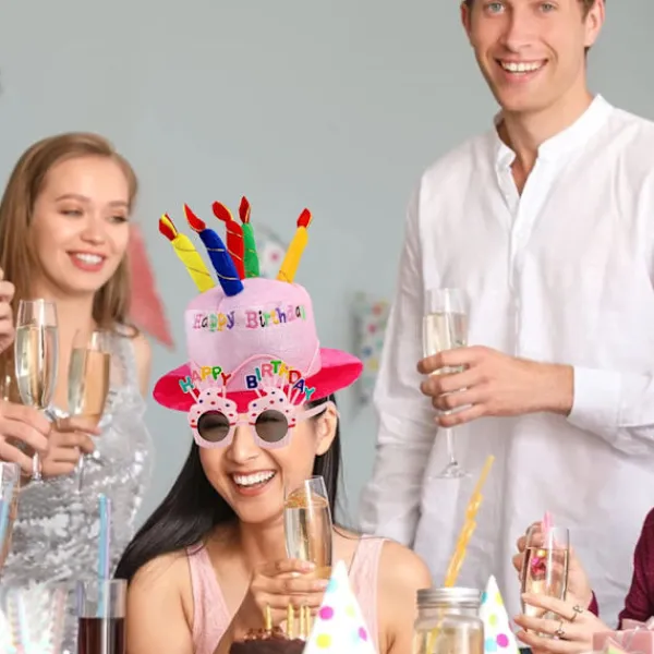 Grattis på födelsedagen Tårta Hatt Grattis på födelsedagen Hatt Plysch Grattis på födelsedagen> Huvudbonader