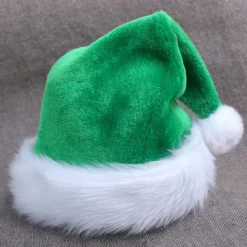 Grön Jultomte Vuxen Lyxig Jultomtedräkt> Huvudbonader