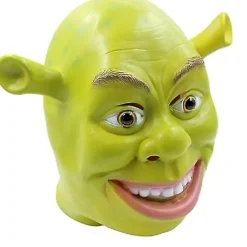 FMYSJ Grön Monster Mask Kostym Mask Halloween Cosplay Hel Huvud Grön Vuxen Shrek Mask Latex (FMY)> Masker