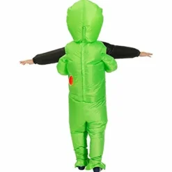 Grön Uppblåsbar Dinosauriekostym för Barn - Vattentät Halloween Rollspel [JSR]><noscript><img width=