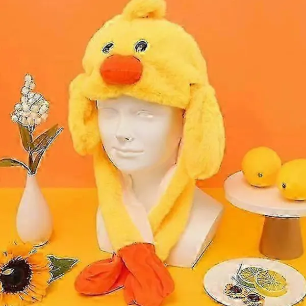 Gul Anka Hatt Plysch Öron Rörliga Hoppande Hattar Lång Mjuk Söt Djur Hatt Pop Up Öron Påskmössa Utklädnad Cosplay> Huvudbonader