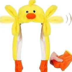 Gul Ankh Hatt Plysch Öron Rörliga Hoppande Hattar Lång Mjuk Söt Djurhatt Pop Up Öron Påskmössa Utklädnad Cosplay> Huvudbonader