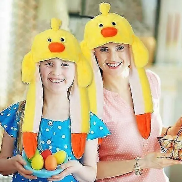 Gul Ankh Hatt Plysch Öron Rörliga Hoppande Hattar Lång Mjuk Söt Djurhatt Pop Up Öron Påskmössa Utklädnad Cosplay> Huvudbonader