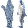 FJORD Hajfilt Vuxen Utklädnad, Supermjuk Soffmysfilt Hajfilt Sovsäck, Portabel Hajfilt Hoodie> Dräkter