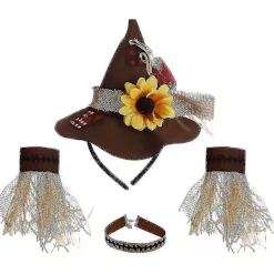 FMYSJ Halloween Cosplay Skräckugglan Hatt Armband Och Halsband 4st (FMY)> Tillbehör