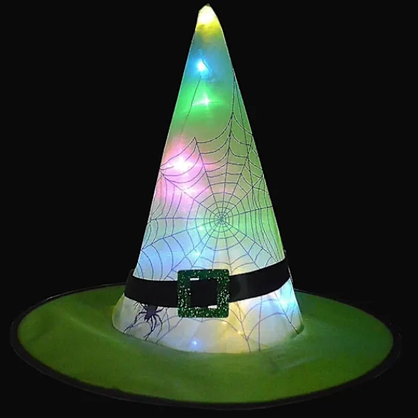 Halloween Dekor Halloween Glödande Hatt Barn Vuxen Party Dans Hexehatt One Size> Huvudbonader