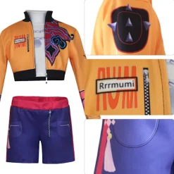 Halloween Demon Slayer Cosplay Kostym | K-Demon Slayer Mira Zoi Rumy Anime Outfit Familj Par Cosplay*Rumi (jacka + foder + shorts)*120 120 | Fyndiq><noscript><img width=