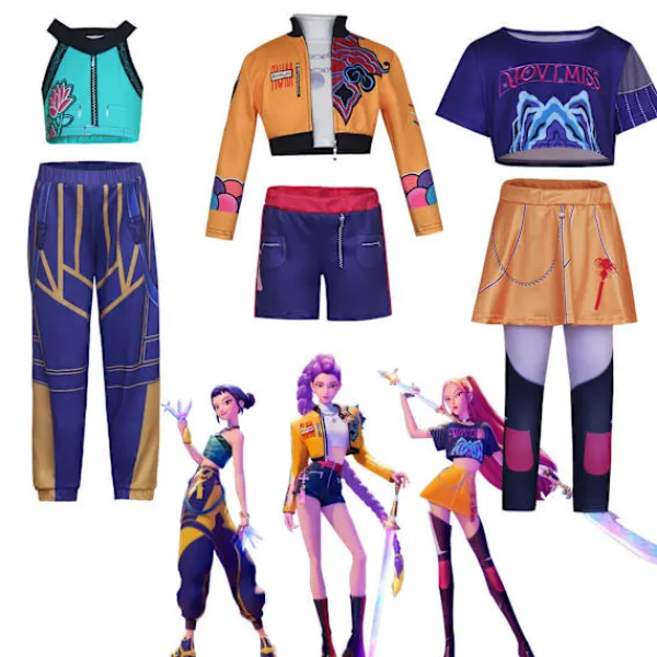 Halloween Demon Slayer Cosplay Kostym | K-Demon Slayer Mira Zoi Rumy Anime Outfit Familj Par Cosplay Mira (topp + kjol) 140 Mira (överdel + kjol)-FA- 140 | Fyndiq> Dräkter