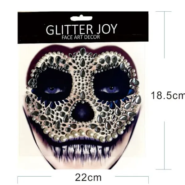 LAIQIANKUA Halloween Dress Up Party Favor 1 Piece Skull Makeup> Smink