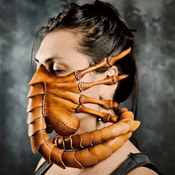 FMYSJ Halloween Facehugger Mask Alien Ansiktsöverdrag Horror Scorpion Latex Mask Maskerad Huvudbonad Filmer Prestanda Tillbehör Cosplay Party Suppl (FMY) | Fyndiq> Masker