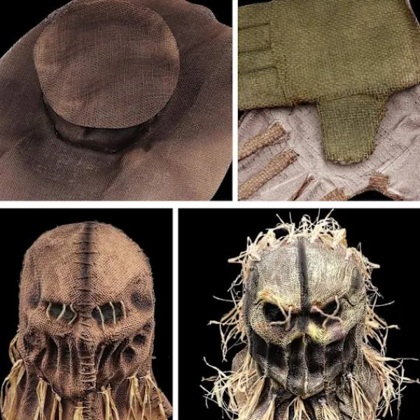 Halloween Fågelskrämma Huvudskydd Handskar Hatt Kostym Maskerad Party Cosplay> Huvudbonader