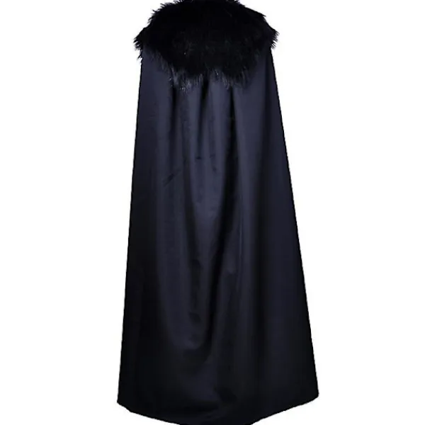 ESTONE Halloween Game of Thrones Jon Cosplay Falsk Pälskrage Kappa Herrkläder Outfit XL> Dräkter