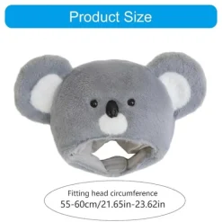 FMYSJ Halloween Koala Pälsig Hatt Huvudbonad Plysch Huvudskydd för Maskerader Halloween Plysch Tecknad Hatt Huvudbonad (FMY)><noscript><img width=