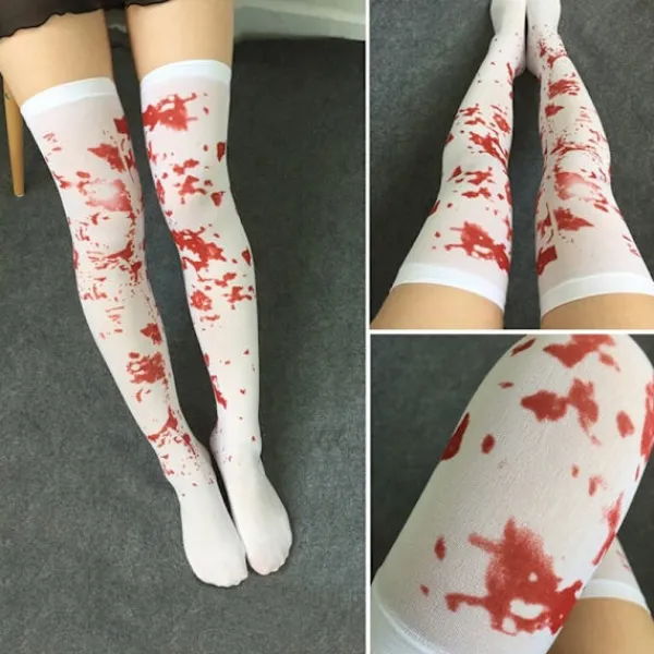 JIUSAIRUI Halloween Kostym Fest Maskerad Kläder Blodiga strumpor 70cm> Tillbehör