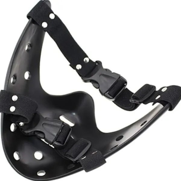 Halloween Mask Hannibal Lecter Mask Läskig Halloween Rollspel Realistisk Skräck Mördare Mask Halv Ansikte Huvudbonad Harts-FY> Masker