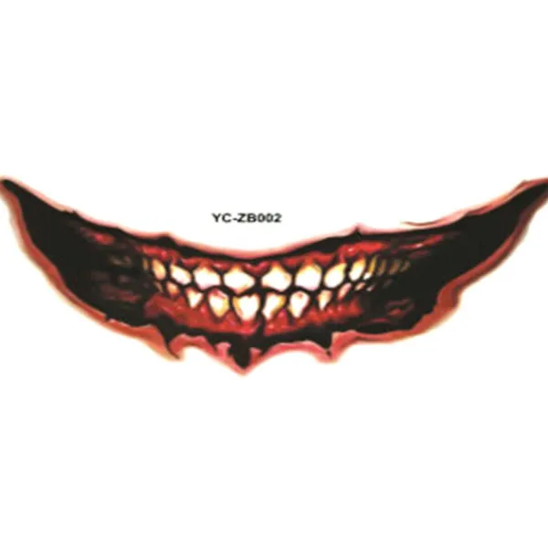 Halloween Mouth Tattoo Stickers Horror Lip Diy Decoration> Smink