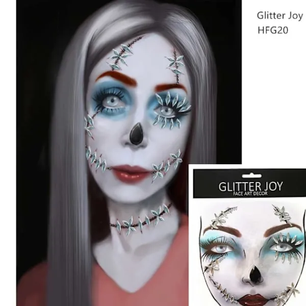 LAIQIANKUA Halloween Party Makeup 1 läskiga sminkprydnader> Smink