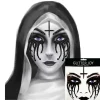 LAIQIANKUA Halloween pumpa Makeup Inspiration Ansiktsprydnad klistermärke> Smink