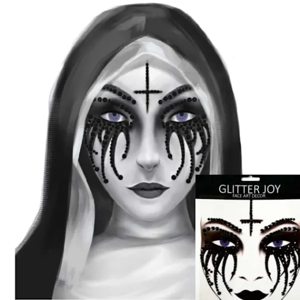 LAIQIANKUA Halloween pumpa Makeup Inspiration Ansiktsprydnad klistermärke> Smink