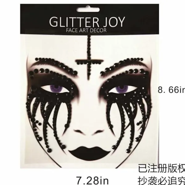 LAIQIANKUA Halloween pumpa Makeup Inspiration Ansiktsprydnad klistermärke> Smink