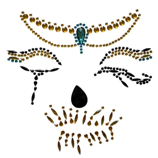 LAIQIANKUA Halloween Rhinestones 1 bit smink egyptisk drottning prydnad> Smink