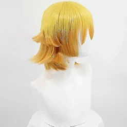 Halloweenfest Demon Slayer Agatsuma Zenitsu Cosplay Party Kostym Outfits Anime Set Gåvor L><noscript><img width=