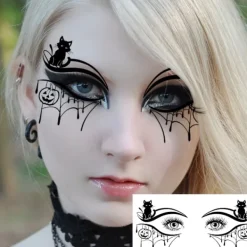 FMYSJ Halloween-häxögon Makeup Tillfälliga Tatueringar för Män och Kvinnor, 10-pack Realistiska Falska Ögonhörn Tatueringsdekaler, Långvariga Avlånga Ögon (FMY) 10 Sheets In One Package | Fyndiq><noscript><img width=
