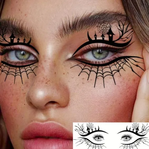FMYSJ Halloween-häxögon Makeup Tillfälliga Tatueringar för Män och Kvinnor, 10-pack Realistiska Falska Ögonhörn Tatueringsdekaler, Långvariga Avlånga Ögon (FMY) 10 Sheets In One Package | Fyndiq> Smink