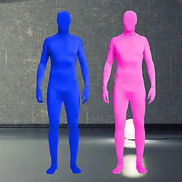 Helkroppsdräkt Helkroppsfotografering Chroma Key Bodysuit Stretch Kostym För Foto Video Specialeffekt Festival Cosplay (150CM svart)> Dräkter
