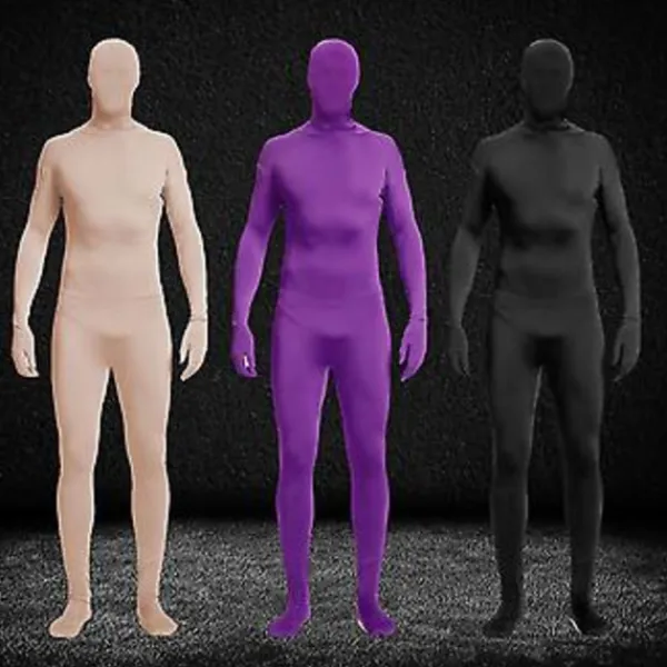 Helkroppsdräkt Helkroppsfotografering Chroma Key Bodysuit Stretch Kostym För Foto Video Specialeffekt Festival Cosplay (150CM svart)> Dräkter