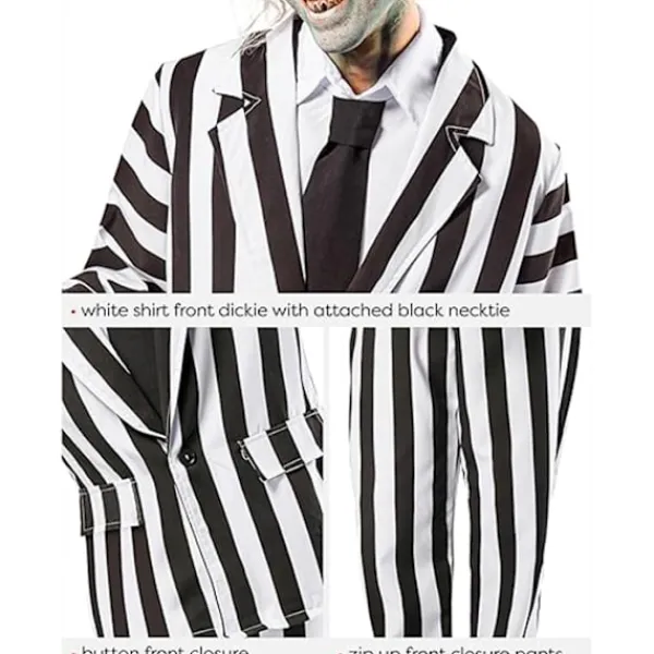 Holocky Herr Beetlejuice Deluxe Kostym L> Dräkter