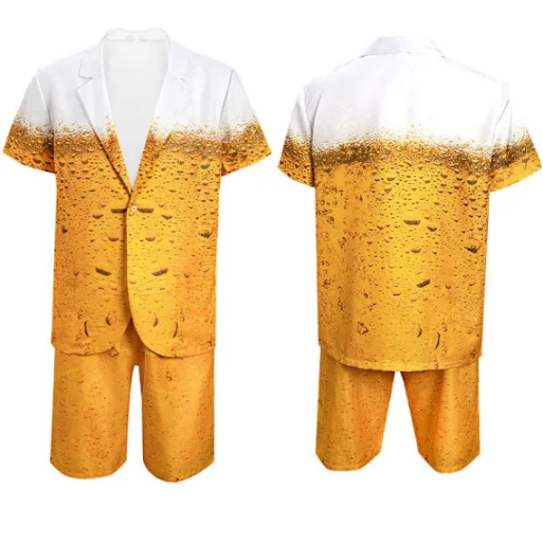 WAIDFU Herrkläder Öltryck Prestanda Kostym Kläder Kostym, Cosplay Öl Festival Outfit L> Dräkter