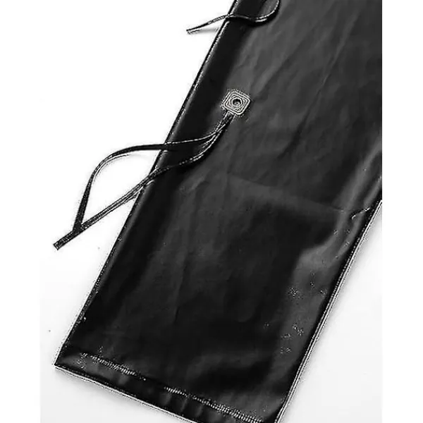 Herrunderkläder öppna grenbyxor West Cowboy kostym Faux läder grenlösa chaps med fransade detaljer Spännda lösa långa byxor Tw XL> Dräkter