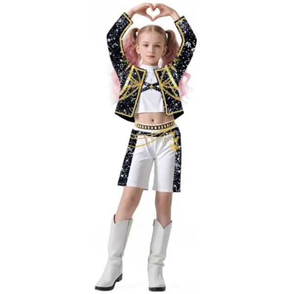 Hett erbjudande till lågt pris! 2025 Demon Hunter K-Pop Kostym | Halloween Outfit Kvinnor Barn Cosplay Ankelring - Glad Ankelring{FY} 120cm | Fyndiq> Tillbehör