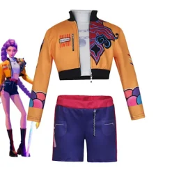 BraVärde Häftig Halloween Demon Slayer Cosplay Kostym | K-Demon Slayer Mira Zoi Rumy Anime Outfit Familj Par Cosplay Rumi (jacka + foder + shorts) 130 | Fyndiq> Dräkter