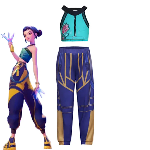 BraVärde Häftig Halloween Demon Slayer Cosplay Kostym | K-Demon Slayer Mira Zoi Rumy Anime Outfit Familj Par Cosplay Rumi (jacka + foder + shorts) 130 | Fyndiq> Dräkter