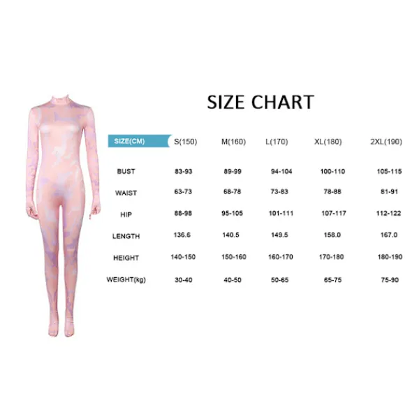AcserGery Huggtands Tatuering Bodysuit Demonjägare Kostymer Vuxen Kvinnor Dans Halloween Cosplay Filmer Fans L> Dräkter