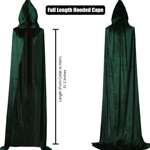 Huvbonad Kappa Vampyr Häxa Kappa Lång Kappa Unisex Vuxen Cosplay Kostym Vit One Size One Size> Dräkter