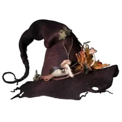 Häxhatt Blomranka Filtmössa Cosplay Performance Prop Halloweenfest Vuxen> Huvudbonader