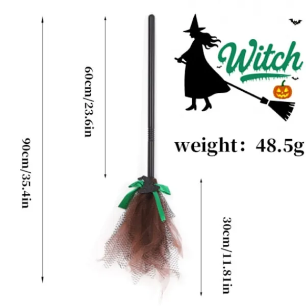 unbranded Häxkvastar Mesh Dekoration för Halloweenfester och Handgjorda Projekt> Tillbehör