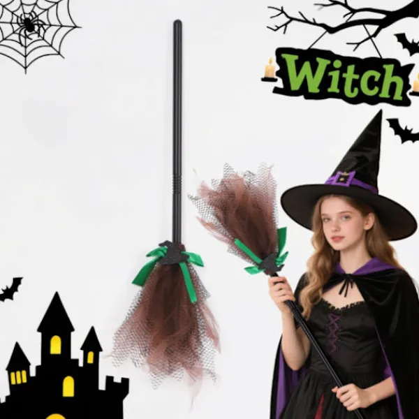 unbranded Häxkvastar Mesh Dekoration för Halloweenfester och Handgjorda Projekt> Tillbehör