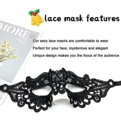 no brand IC Lady of Luck Venetians Mask för Män Spetsmask Venetians Maskeradbal Halloween Fest><noscript><img width=